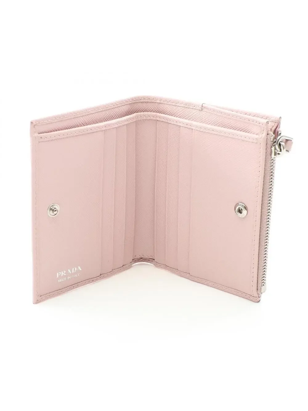 Prada Saffiano Triang Bi-Fold Wallet #300204P46B